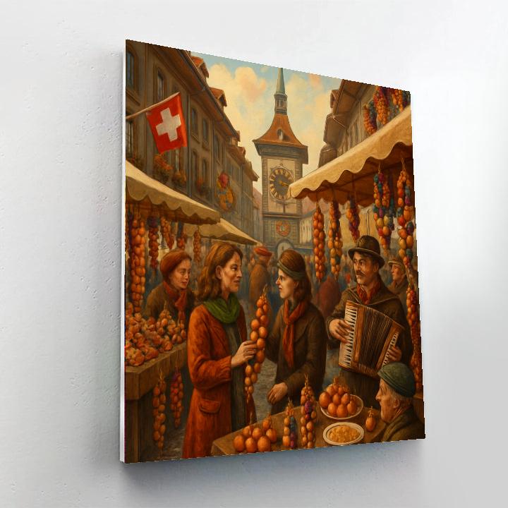 Zibelemärit Onion Market - Switzerland Paint By Numbers Kits