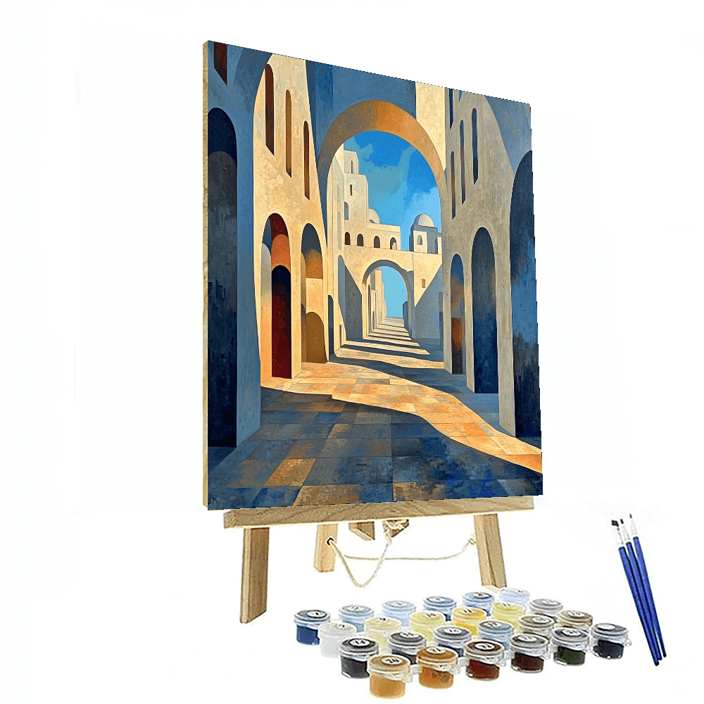 Giorgio De Chirico Inspired Surreal Urban Fantasy  Painting By Numbers Kit