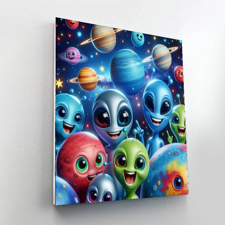 Dazzling Space Quest Paint By Numbers Art