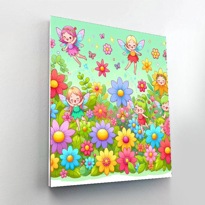 Magical Fairies Garden Painting Number Kit