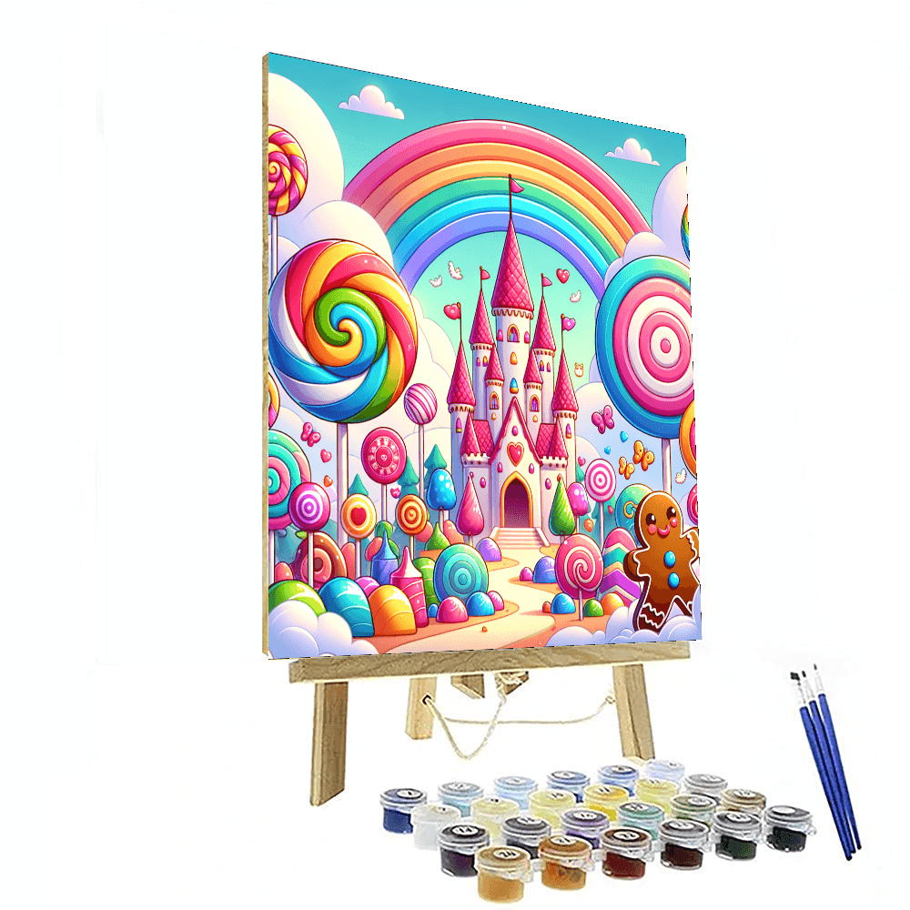 Adventure In A Magical Candy Land Painting By Numbers Kit