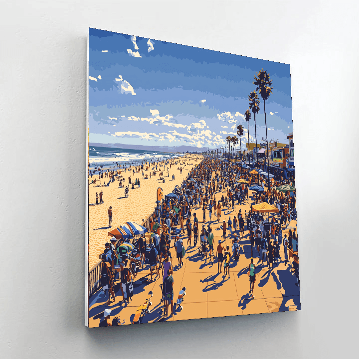 Venice Beach Boardwalk - Los Angeles Numbered Painting Kits