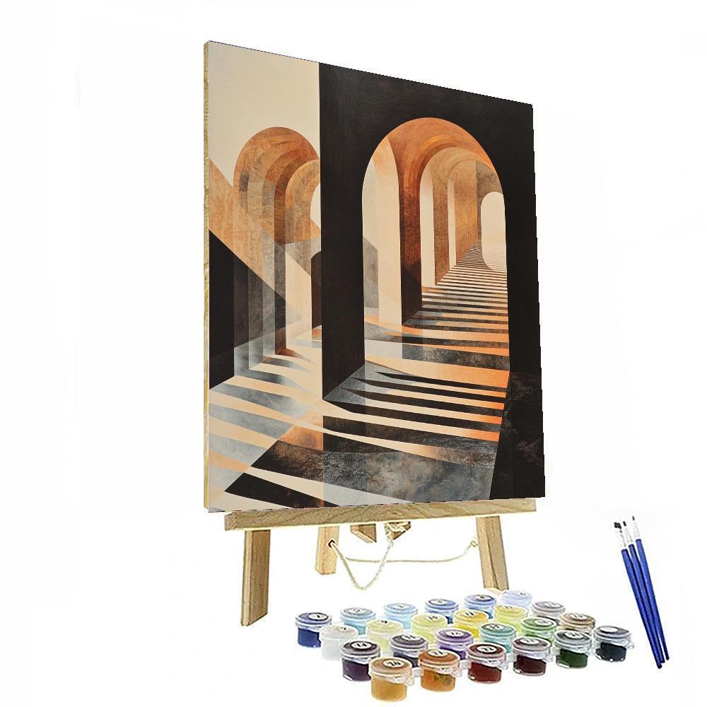 M.C. Escher Inspired Optical Reverberation  Paint By Numbers Kits