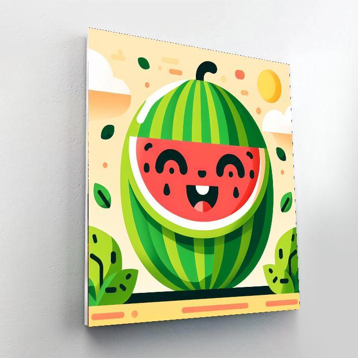 Bubbly Watermelon Paint By Number