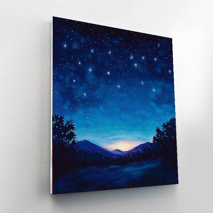 Georges Seurat Inspired Starry Twilight Mirage  Numbered Painting Kits