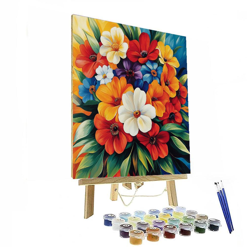Georgia O'Keeffe Inspired Golden Flower Explosion  Paint By Numbers Kits