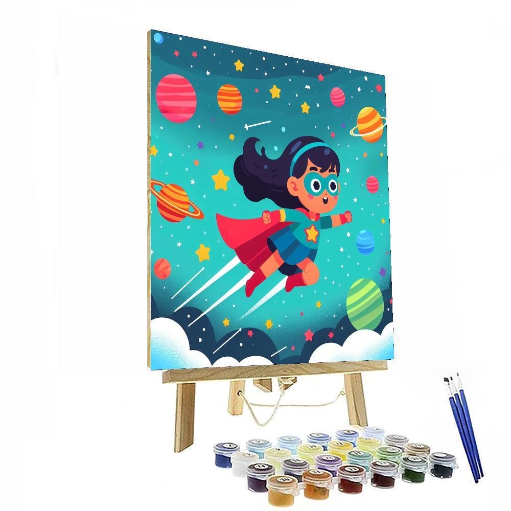 Superhero Galaxy Adventure Paint By Number