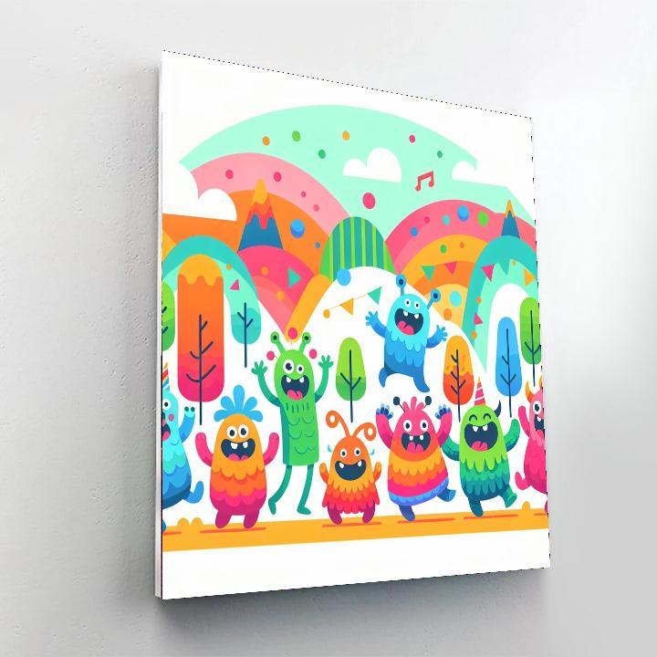 Friendly Monster Mash Painting By Numbers Kit