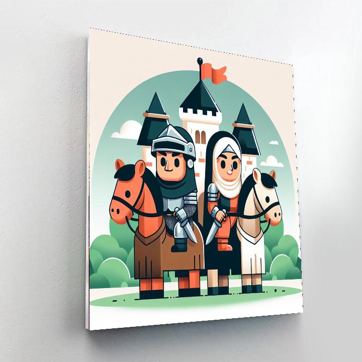 Courageous Knights Number Painting