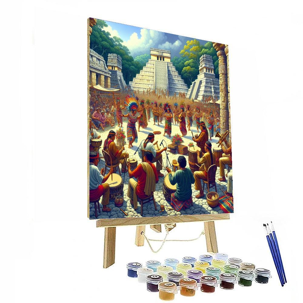 Palenque Festival - Mexico Painting Number Kit