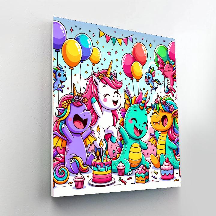 Magical Creatures Party Painting Number Kit