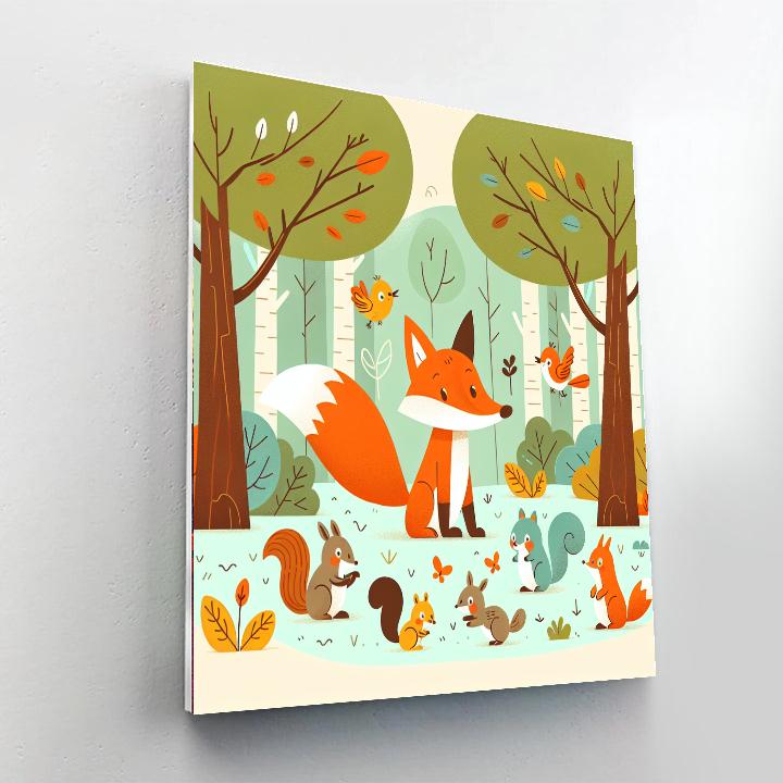 Curious Fox's Forest Friends Paint By Numbers Kits