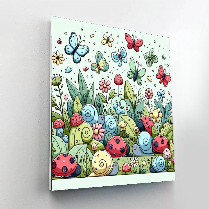 Cuddle Bug Garden Paint By Number