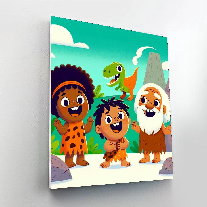 Prehistoric Caveman Fun Paint By Numbers