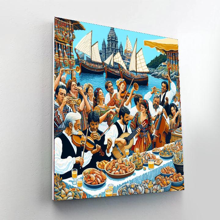 Fiesta Del Marisco - Galicia, Spain Painting Number Kit