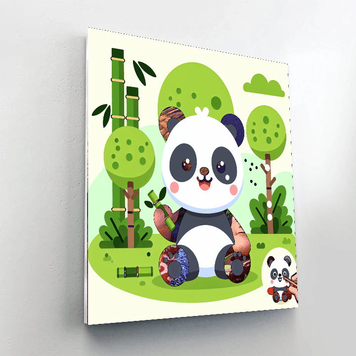 Perky Panda Number Painting