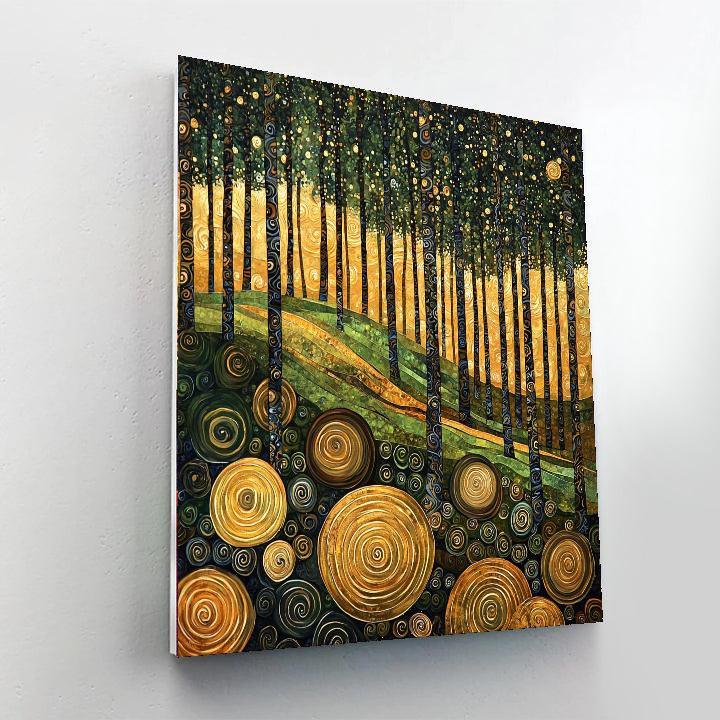 Gustav Klimt Inspired Fractal Forest Dreams  Paint By Numbers