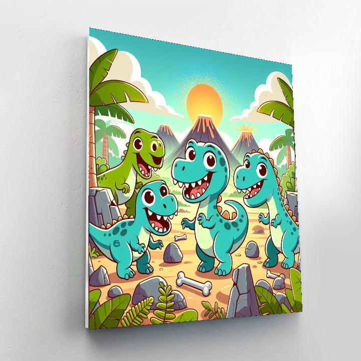 Friendly Fossils Number Painting