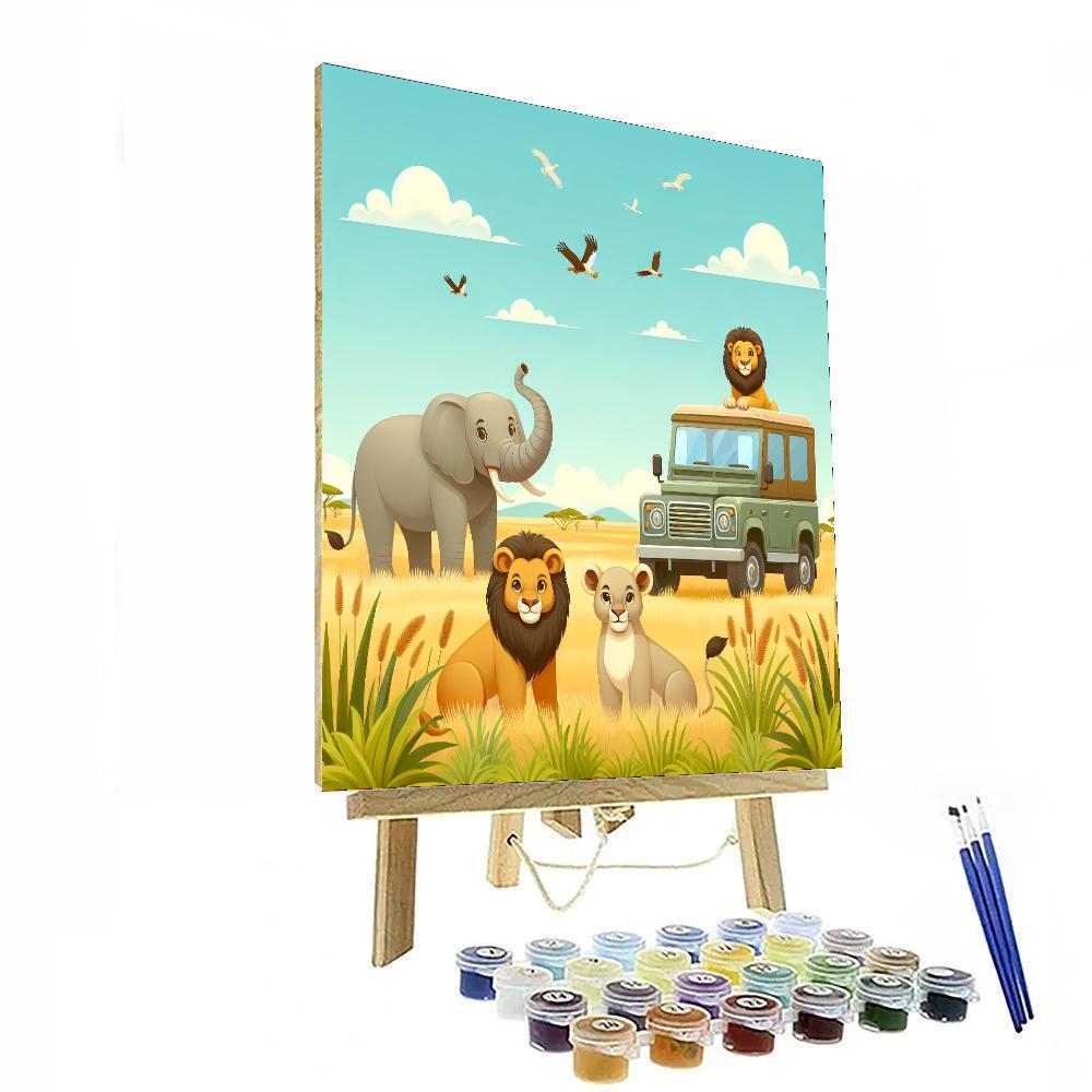 Savannah Wildlife Expedition Painting Number Kit