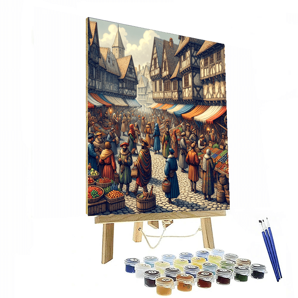 Medieval Market - DIY Painting By Numbers Kit
