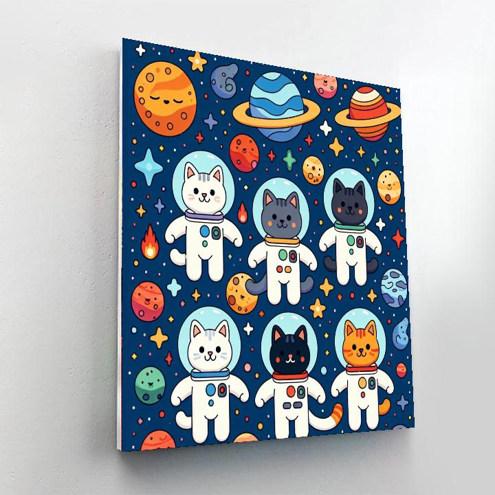 Space Cats Number Painting