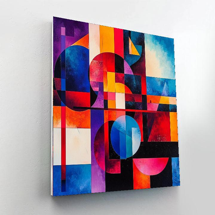 Kazimir Malevich Inspired Abstract Spectrum  Paint By Color