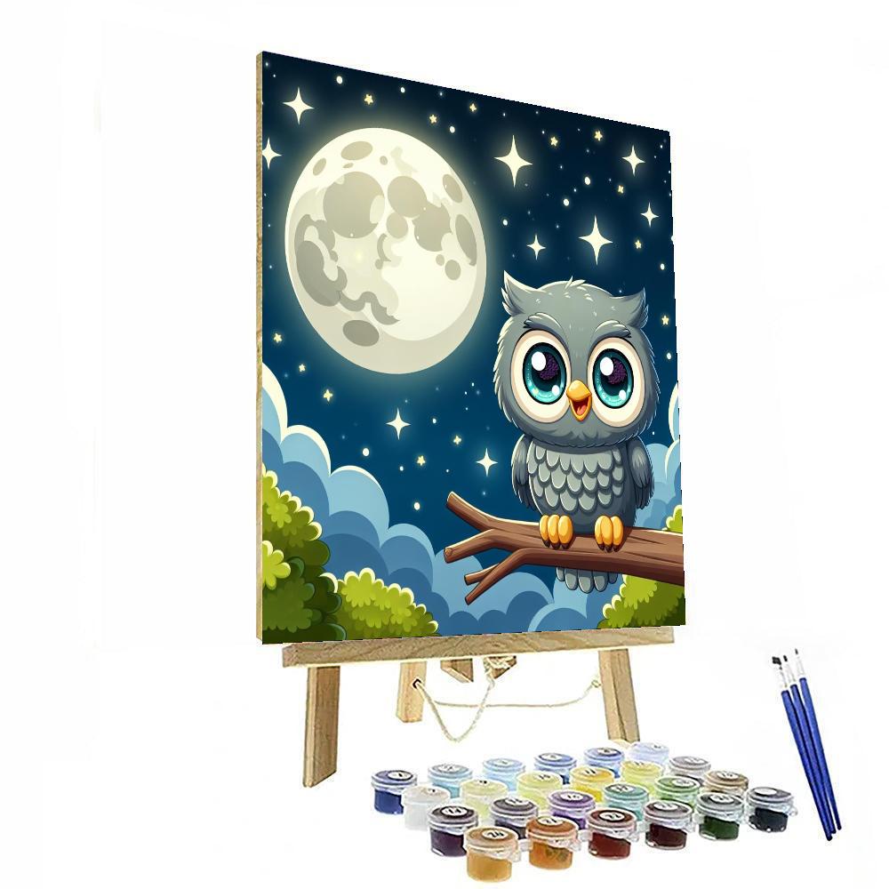 Bright Moonlight Owl Numbered Painting Kits