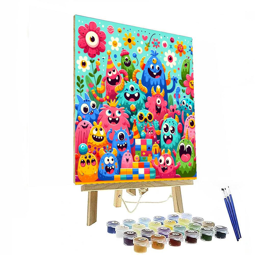 The Friendly Monster Adventure DIY Paint By Numbers
