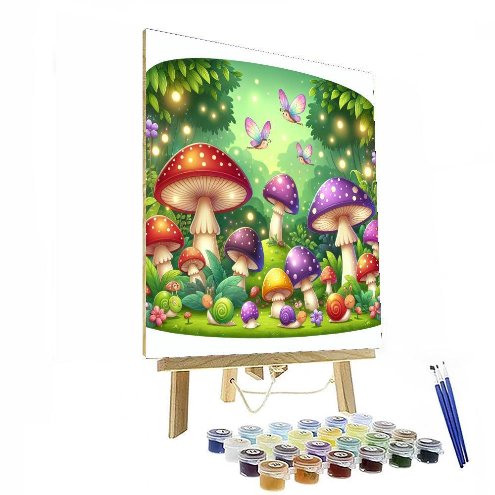 Magical Mushroom Wonderland Numbered Painting Kits