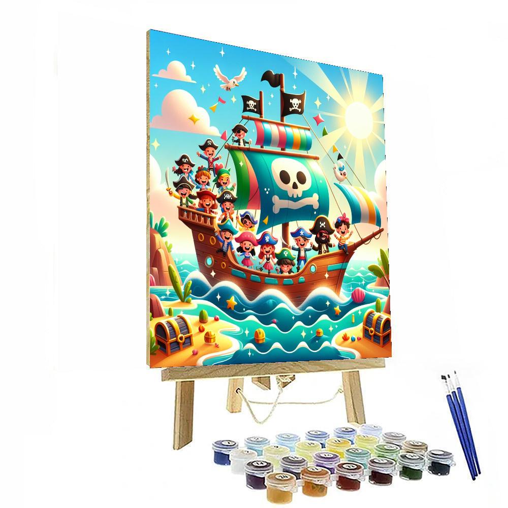 Adventurous Pirates At Sea DIY Paint By Numbers