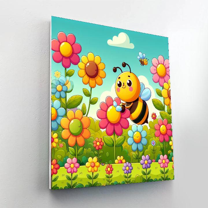 Buzzy Bee's Garden Paint By Numbers Art