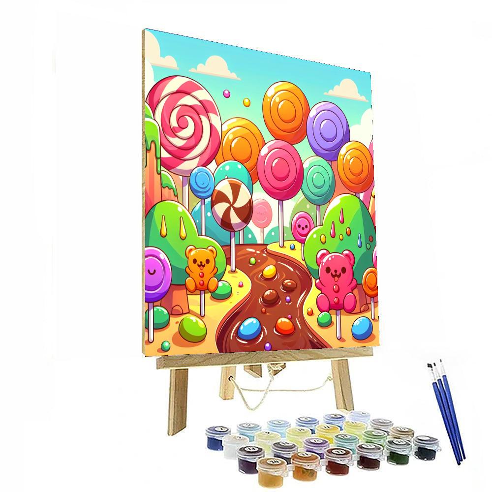 Enchanting Candy Land Paint By Numbers Art