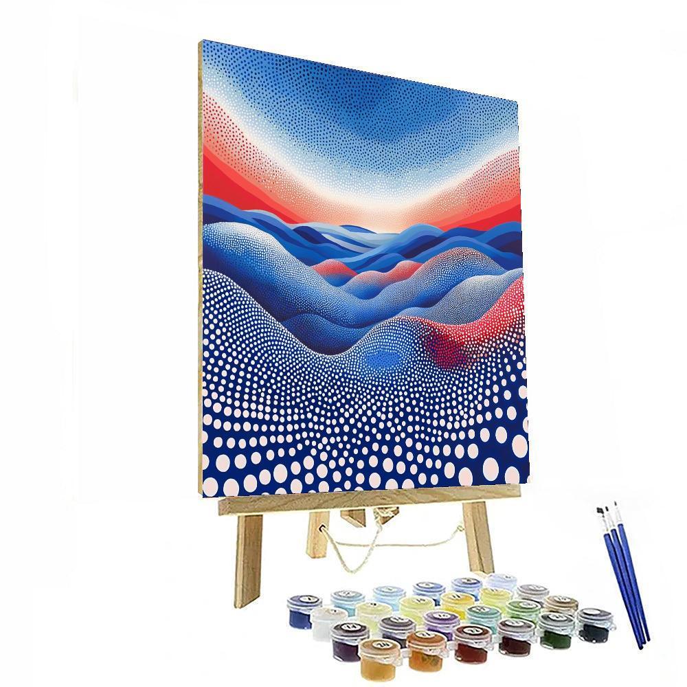 Yayoi Kusama Inspired Dreamscape Of Dots  Paint By Number