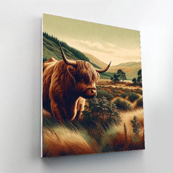 Highland Cow Harmony Paint By Number