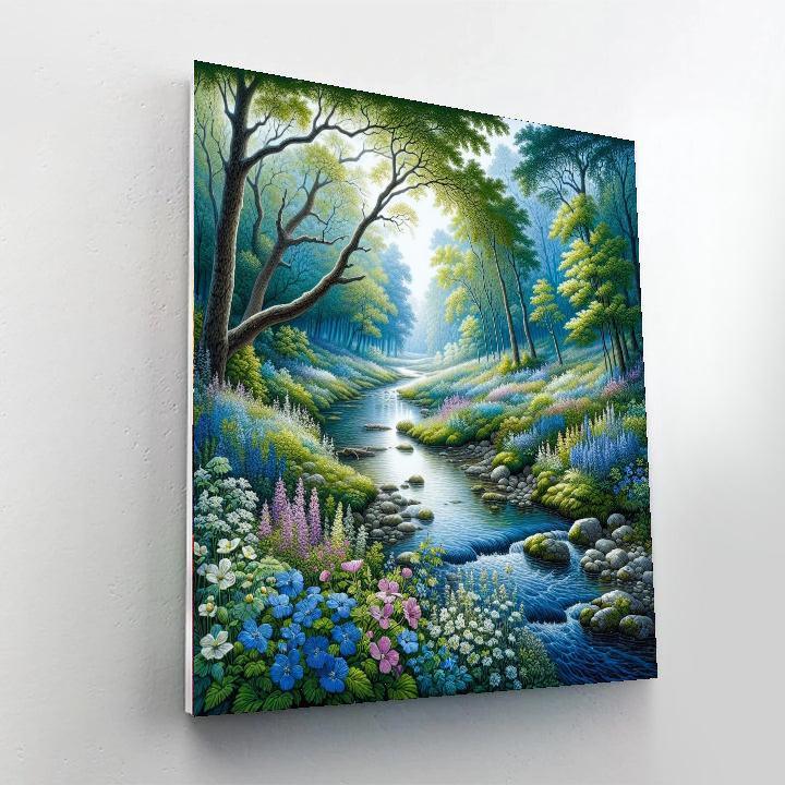Gentle Stream In Spring Paint By Numbers