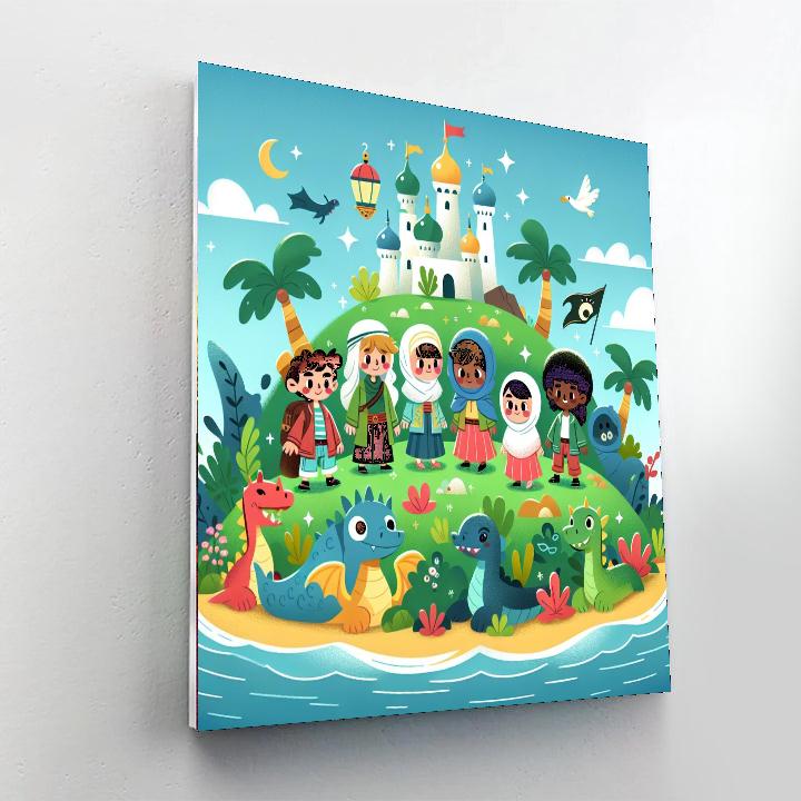 Mystical Enchanted Island Number Painting