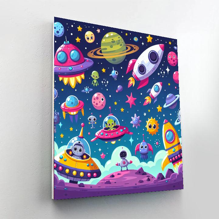 Exciting Space Mission Painting By Numbers Kit