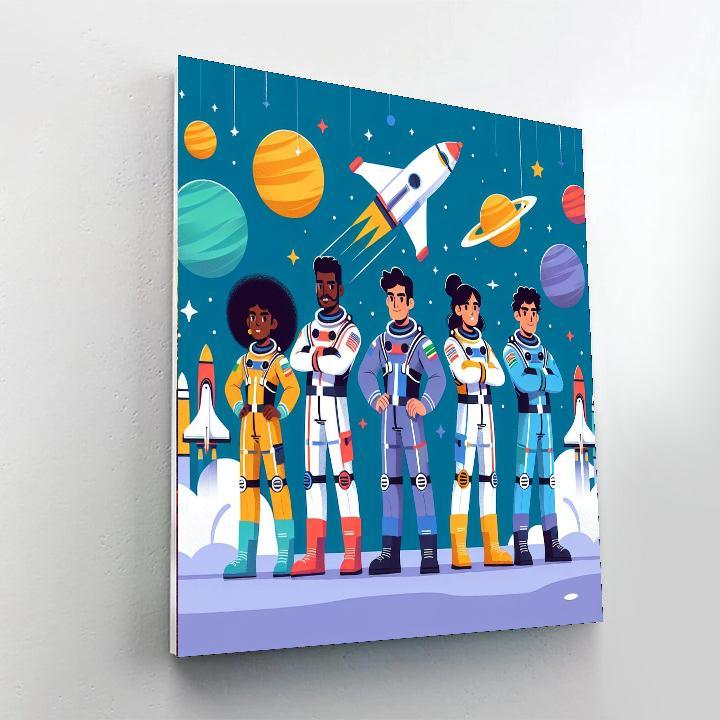 Heroic Space Rescue Team Numbered Painting Kits