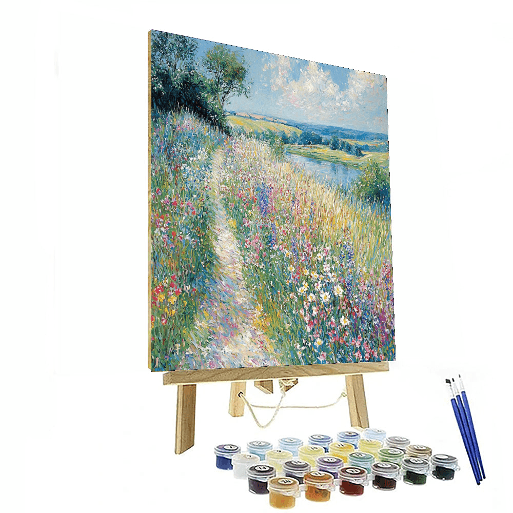 Claude Monet Inspired Enchanted Meadow  Paint By Color