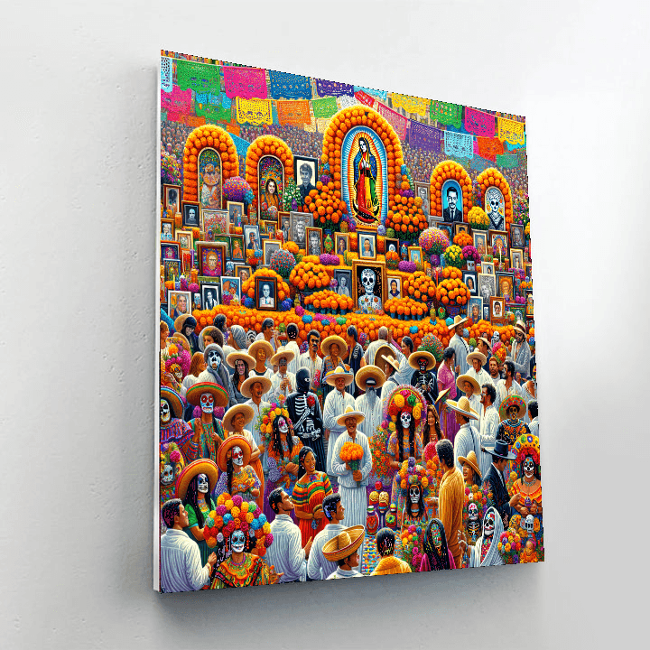 Oaxacan Day Of The Dead Festival Painting By Numbers Kit