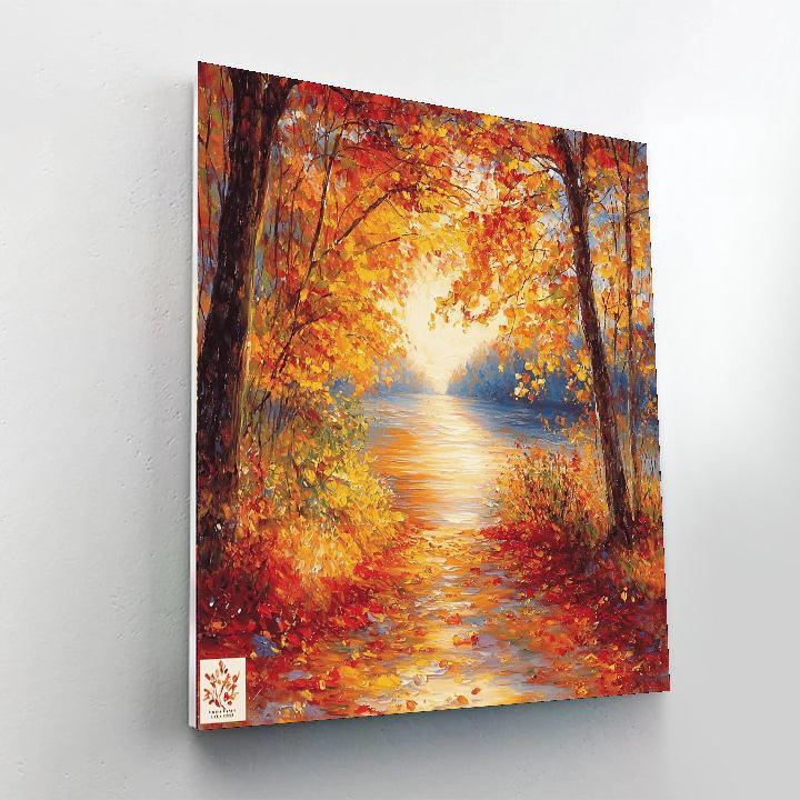 Renoir Inspired Rustling Autumn Leaves  Painting By Numbers Kit