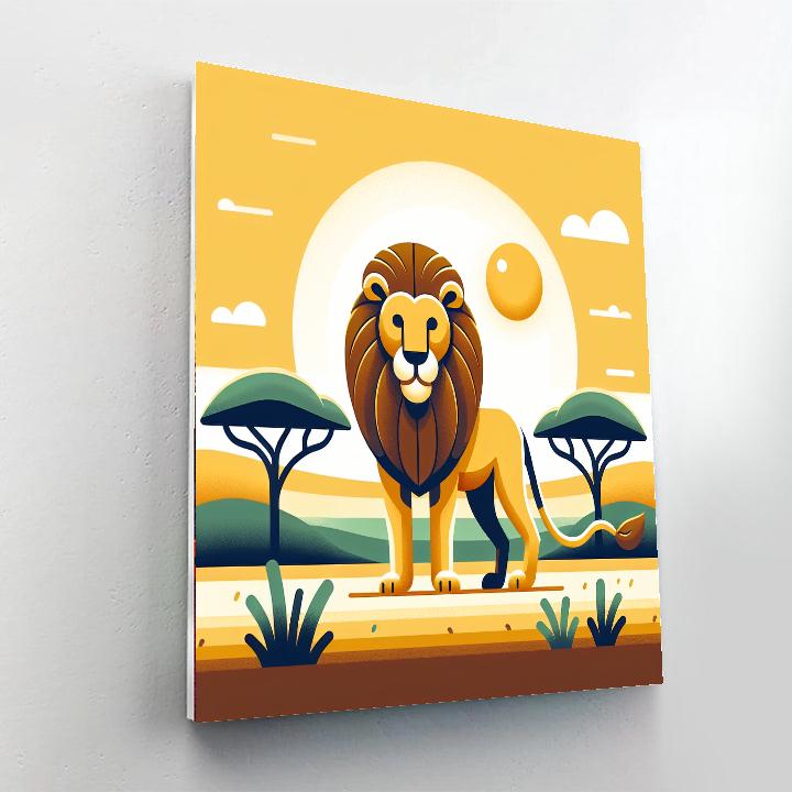 Safari Lion's Roar Painting By Numbers Kit