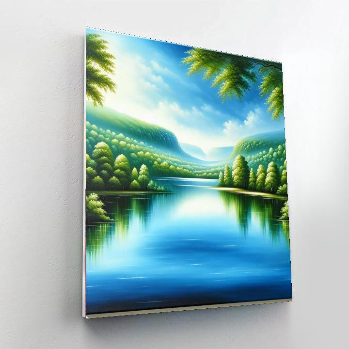 Serene Reflection In The Lake DIY Paint By Numbers