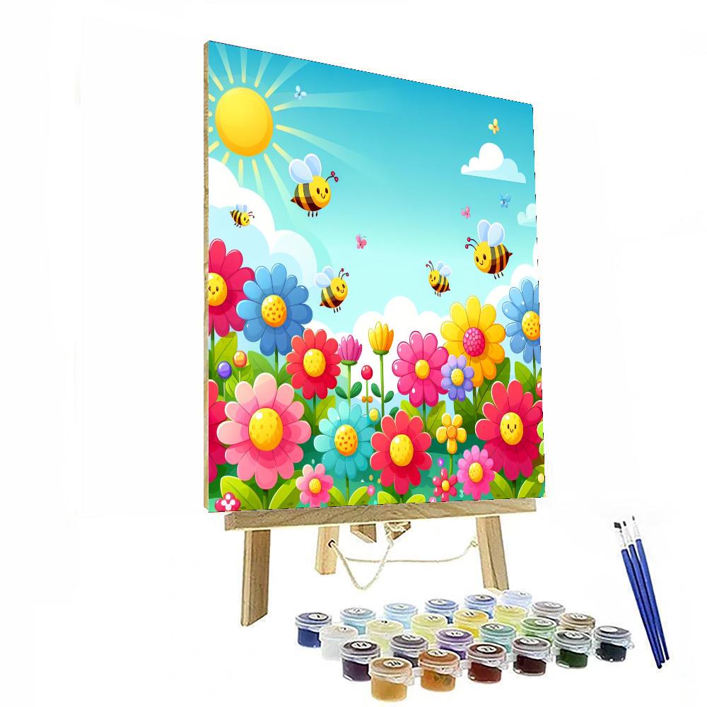 Happy Springtime Garden DIY Paint By Numbers