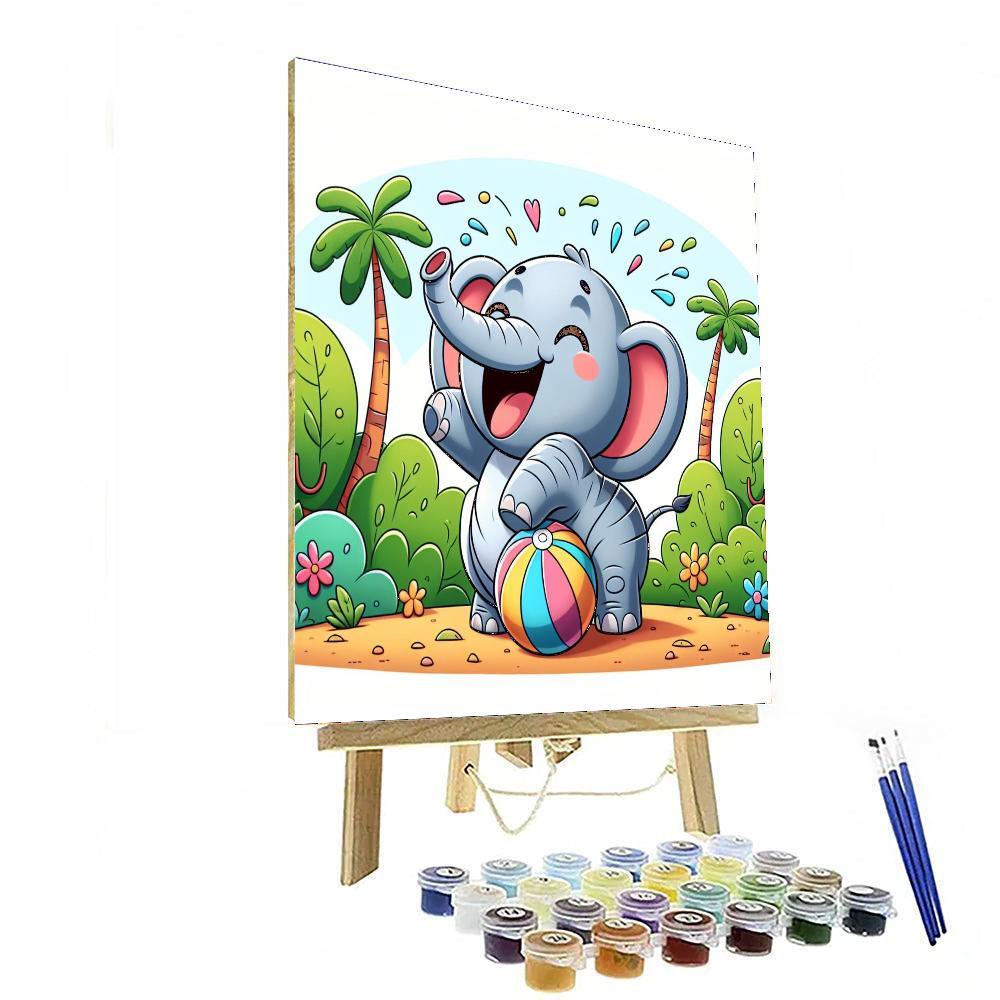Energetic Elephant Painting Number Kit