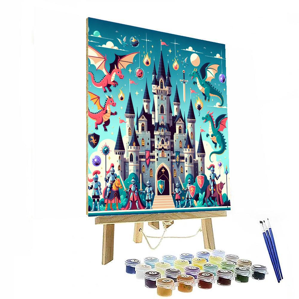 Fairy Tale Land: Magical Castles Number Painting