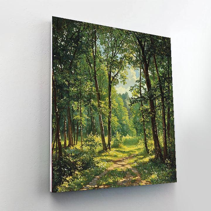 Caspar David Friedrich Inspired Forest Reverie  Number Painting