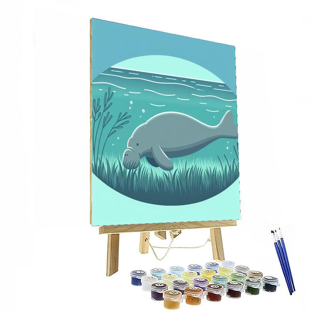 Dashing Dugong Paint By Numbers Art
