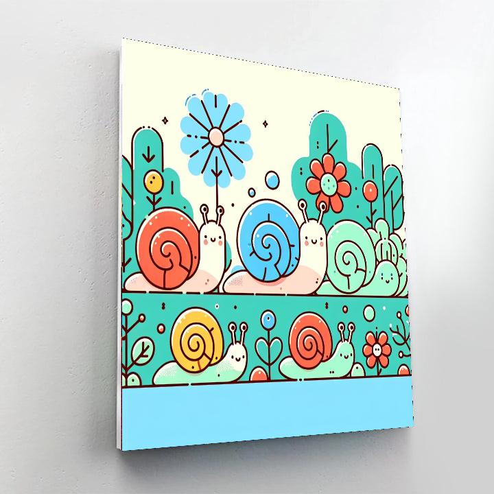 Garden Snail Safari Number Painting