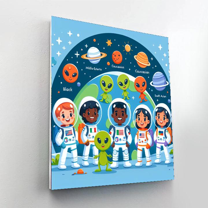 Stellar Explorers Number Painting